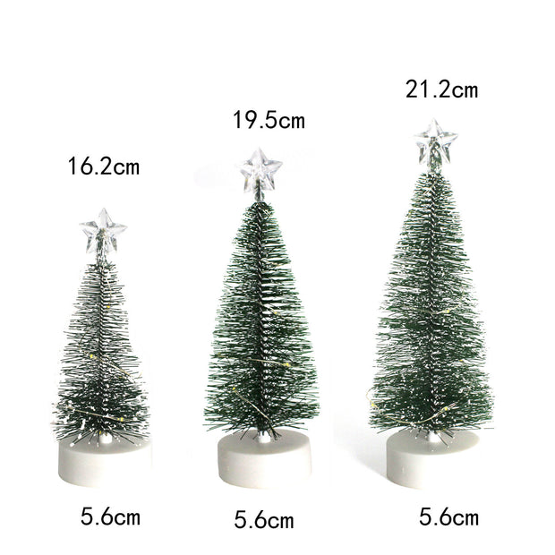Christmas Table Decoration Xmas Tree Led Light Garland Xmas Ornaments New Year Christmas Decorations