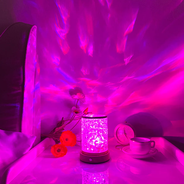 Bedroom Sleep Rotating Water Pattern Small Night Light