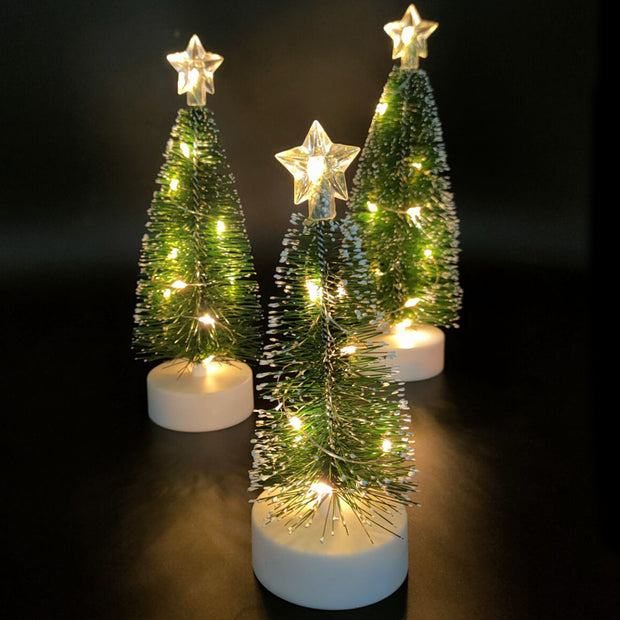 Christmas Table Decoration Xmas Tree Led Light Garland Xmas Ornaments New Year Christmas Decorations